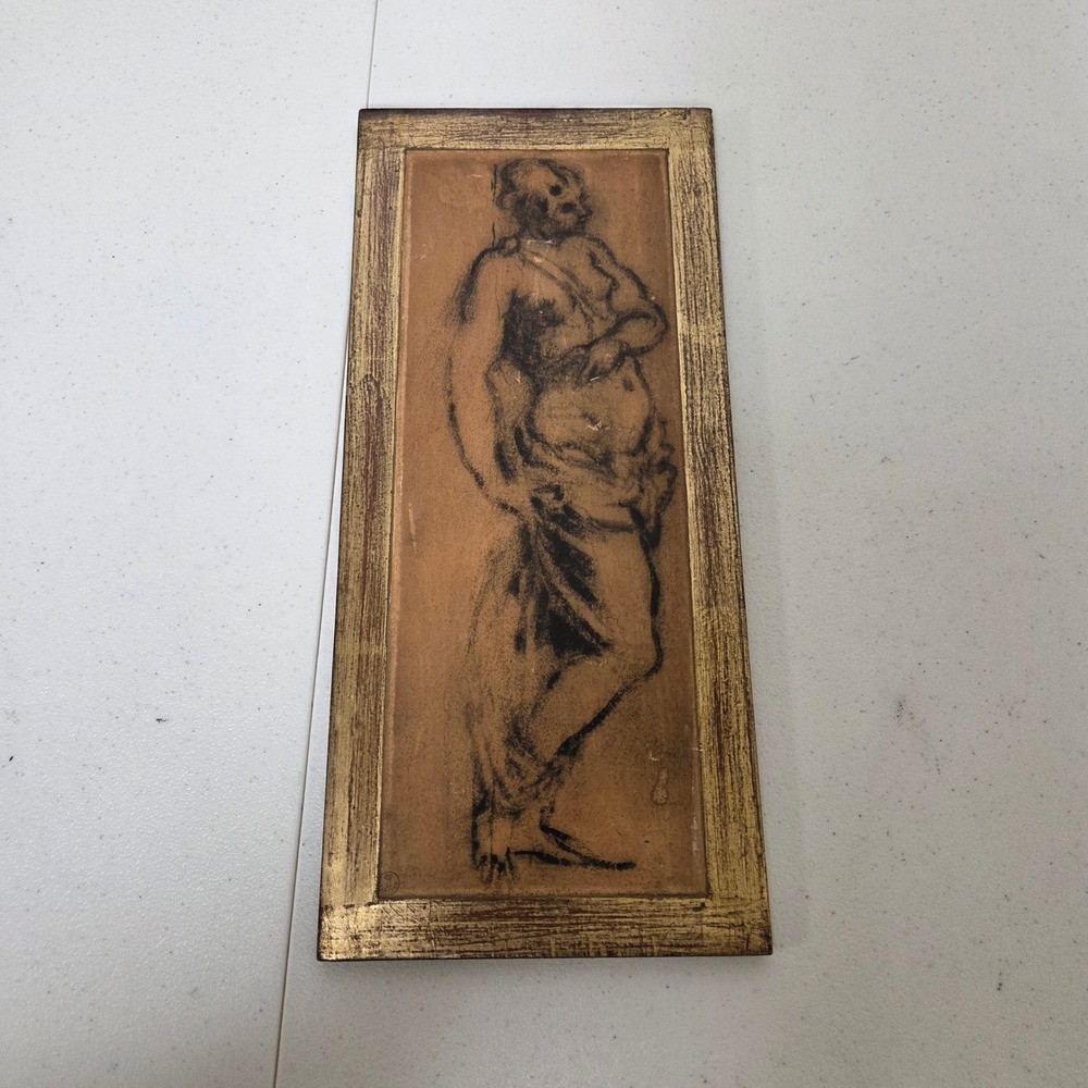 Tintoretto Study Figure Italian Adulteress Alinari Facsimile Wood Panel Art